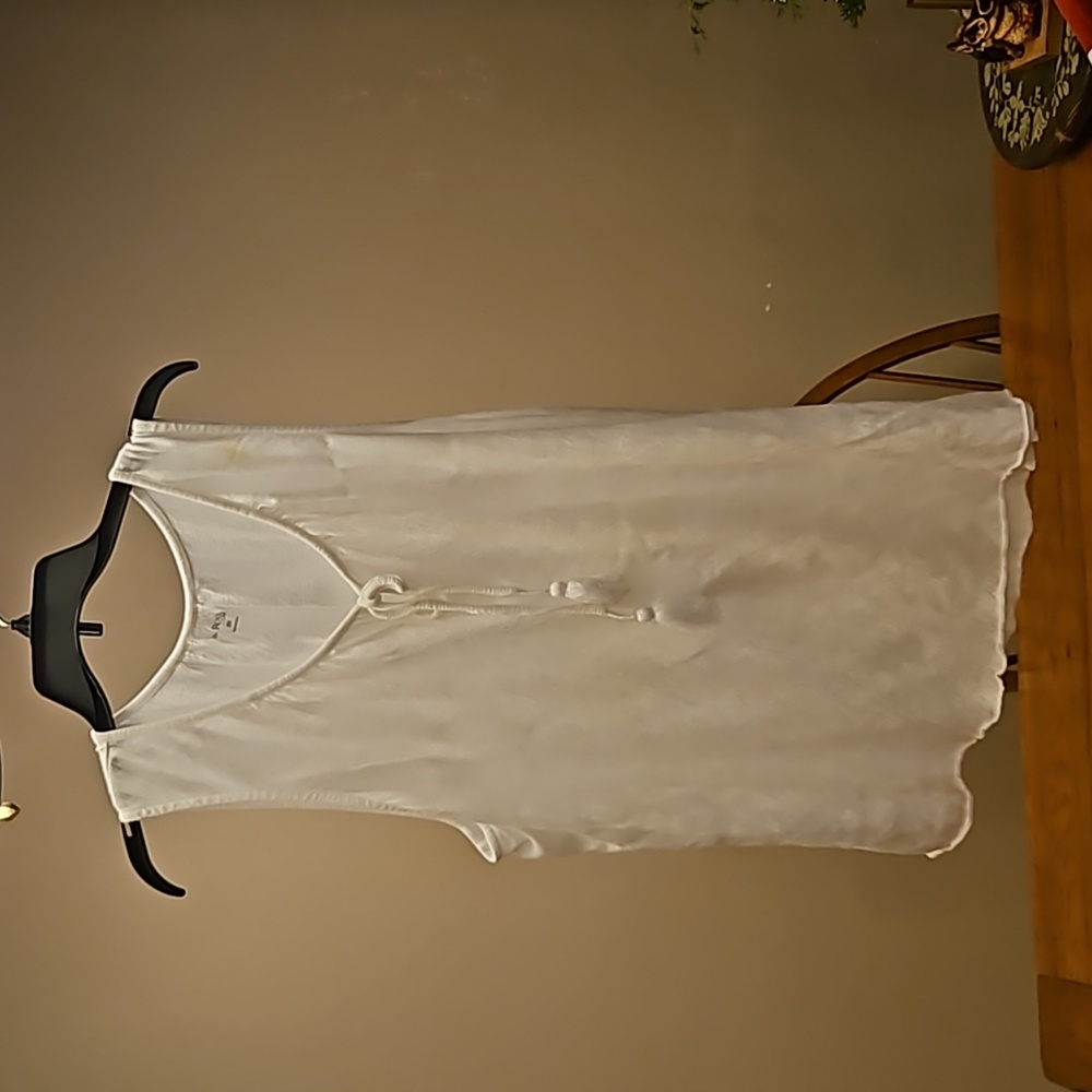 Kim Rogers White Soft Cotton tank top